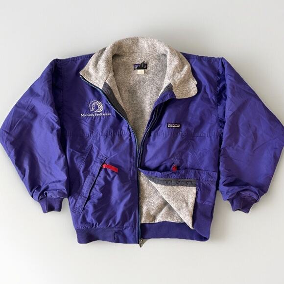VTG Patagonia Jacket Womens Oversized XS Made in USA Fleece Lined Purple - Picture 1 of 16